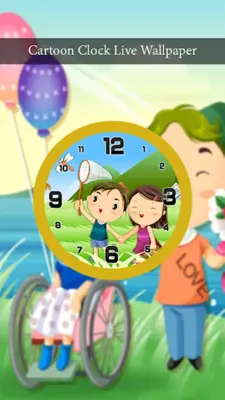 Cartoon Clock Live Wallpaper android App screenshot 1